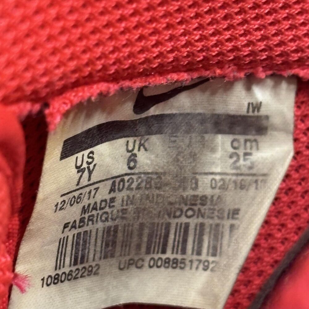 Nike Air Force 1 '07 LV8 Low Shoes Youth 7Y UV Siren‎ Red White Patent Sneakers - Picture 14 of 16